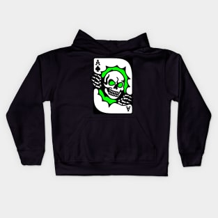 Skull ace of spades Kids Hoodie